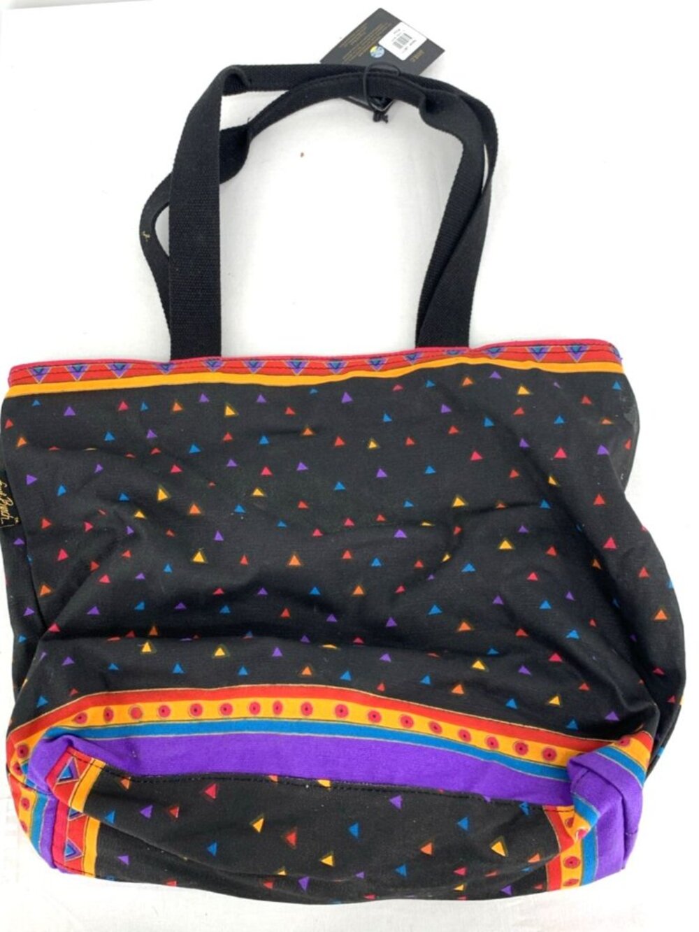 Laurel Burch Three Feline Friends Extra Large Tote Cat Lady Artsy Handbag 14" - Picture 3 of 6